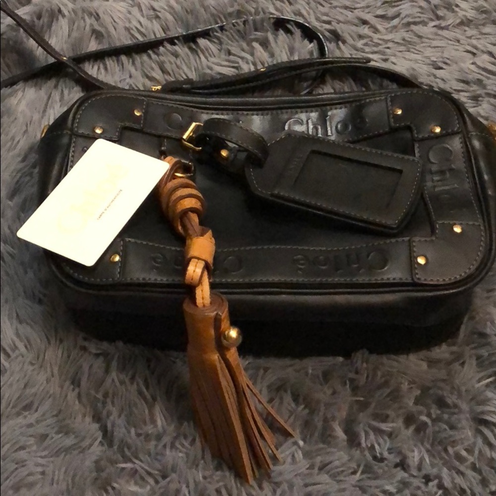 Chloé Eden France Medium Black Leather Cross Body